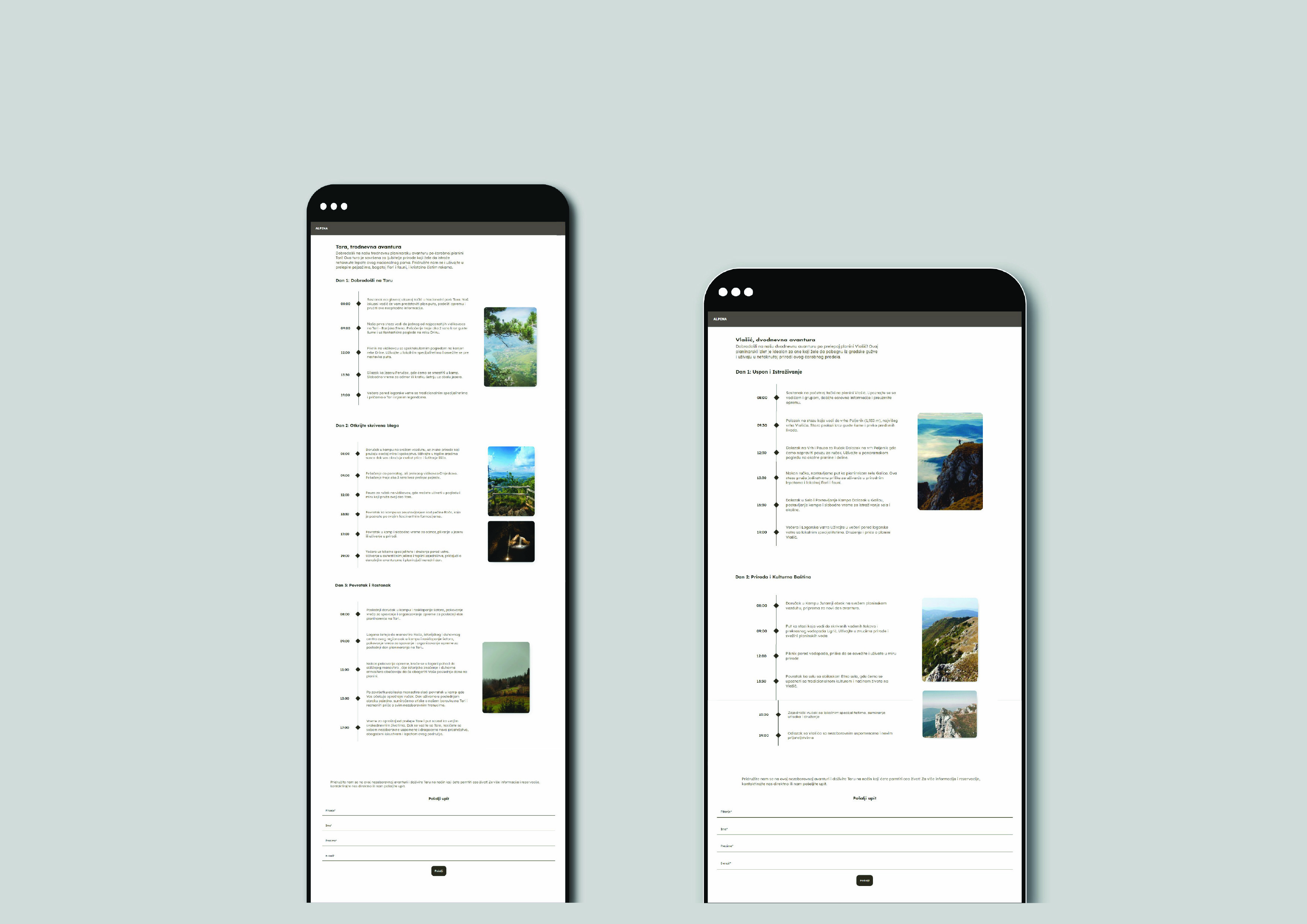 Mountain detail page of Web-Alpina